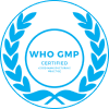 WHO Good Manufacturing Practice certified badge